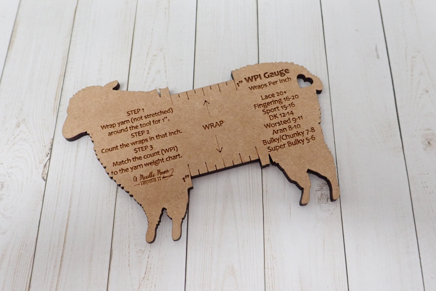 Sheep Wraps per inch wood guide. WPI guide tool with instructions