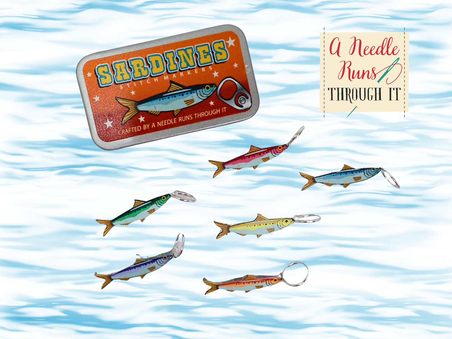 Sardines in a Tin Stitch Marker Set