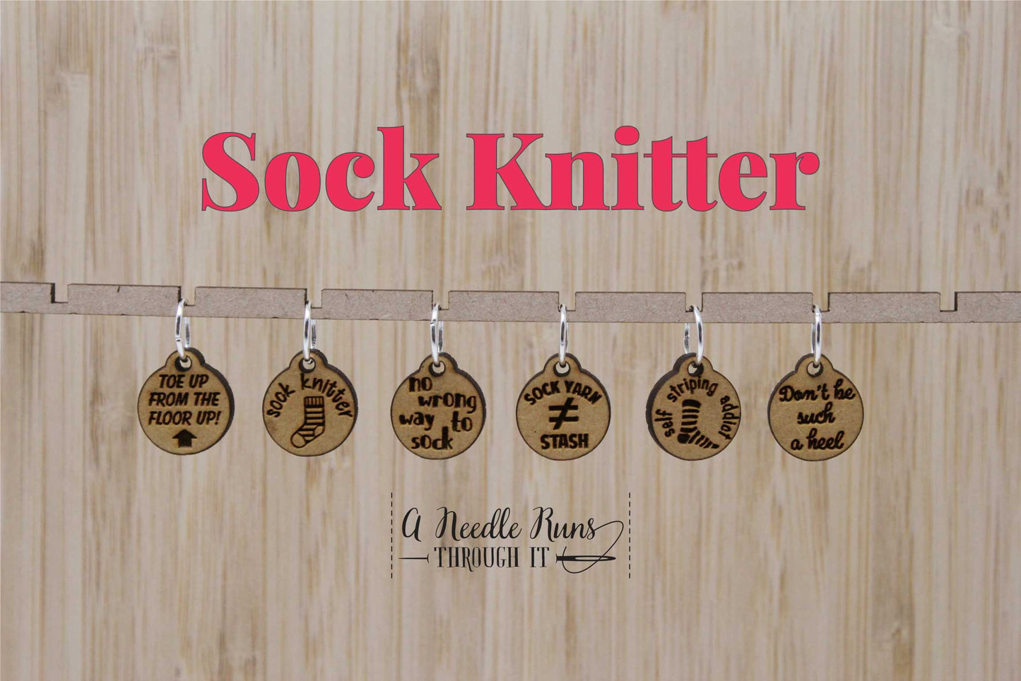 Sock knitting Stitch markers set, sock knitter, knitter gift, snag free stitch markers. Toe Up socks, crochet stitch markers, clasp markers