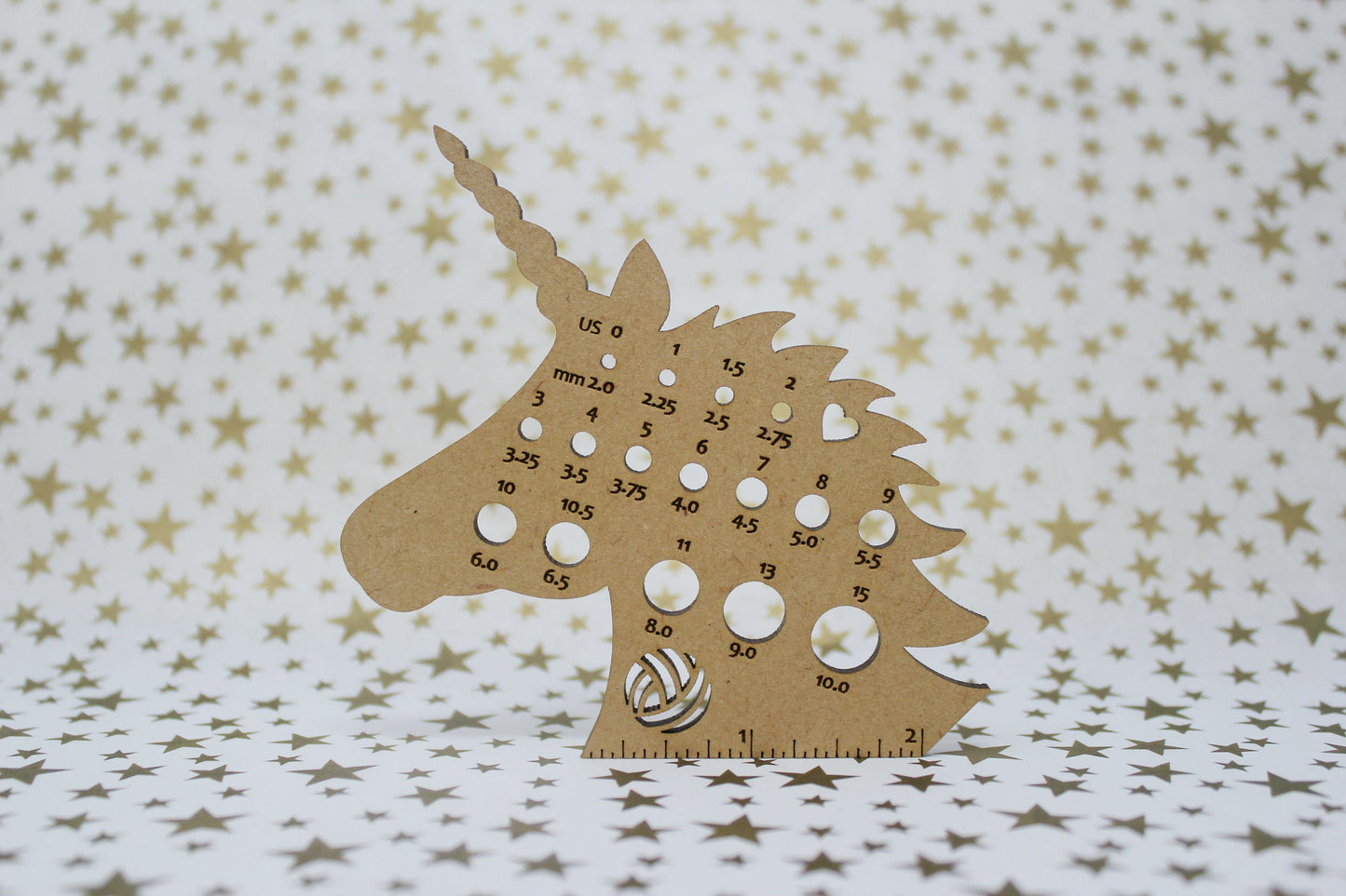 Pretty Unicorn Knitting Needle gauge, small needle gauge. magical unicorn needle gauge for knitting needles