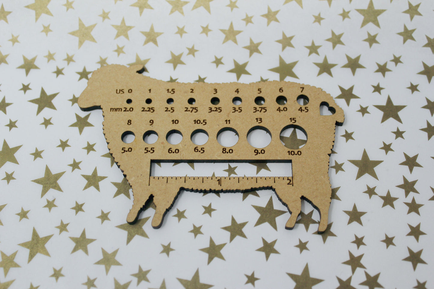 Sheep Knitting Needle gauge, small needle gauge. cute sheep needle gauge for knitting needles. All sizes 2" needle knitting gauge