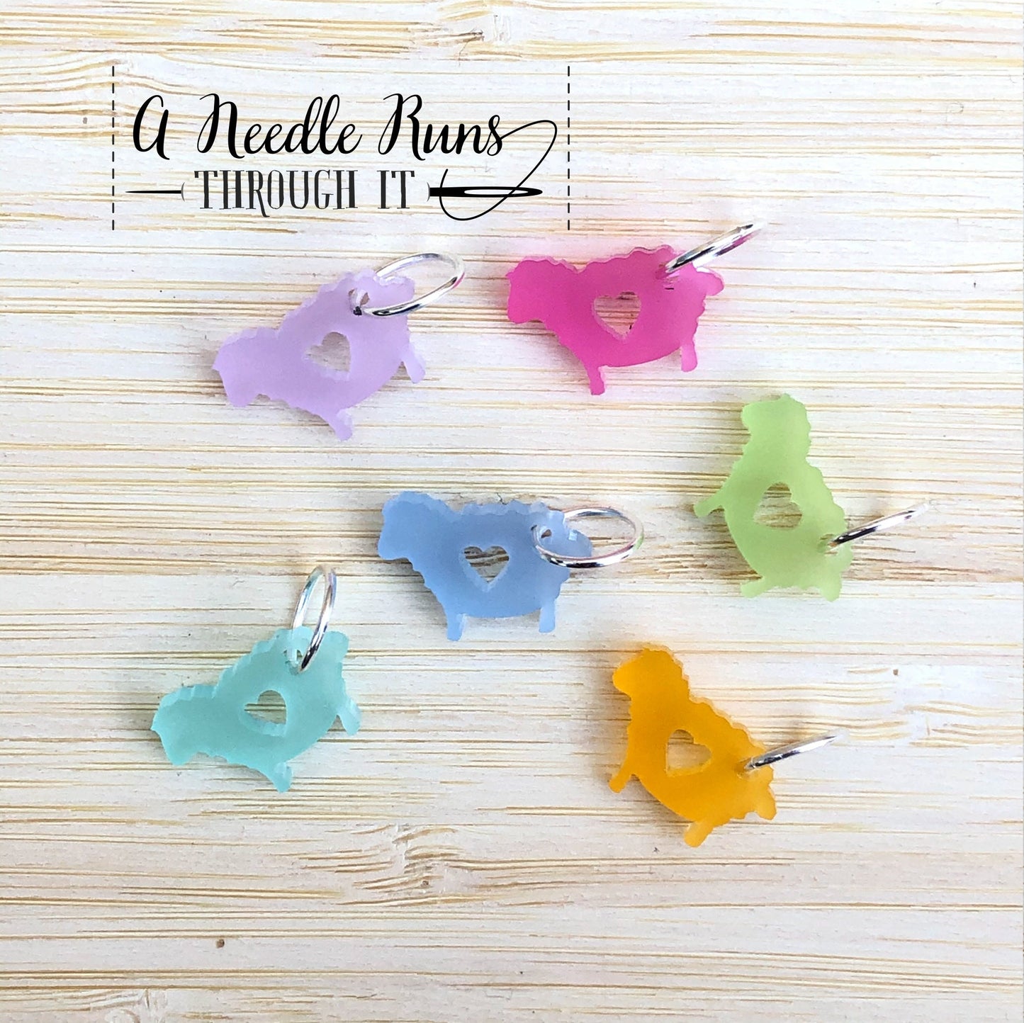 Frosted Color Little Sheep stitch markers for knitting or crochet. Progress keepers. sheep stitch markers. Color acrylic Stitch markers