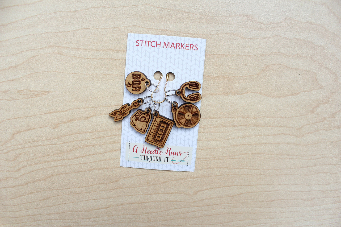Soundtrack Knitalong Stitch marker set, snag free markers, Olive Knits knitalong stitch marker set, 4 day kal, music stitch markers