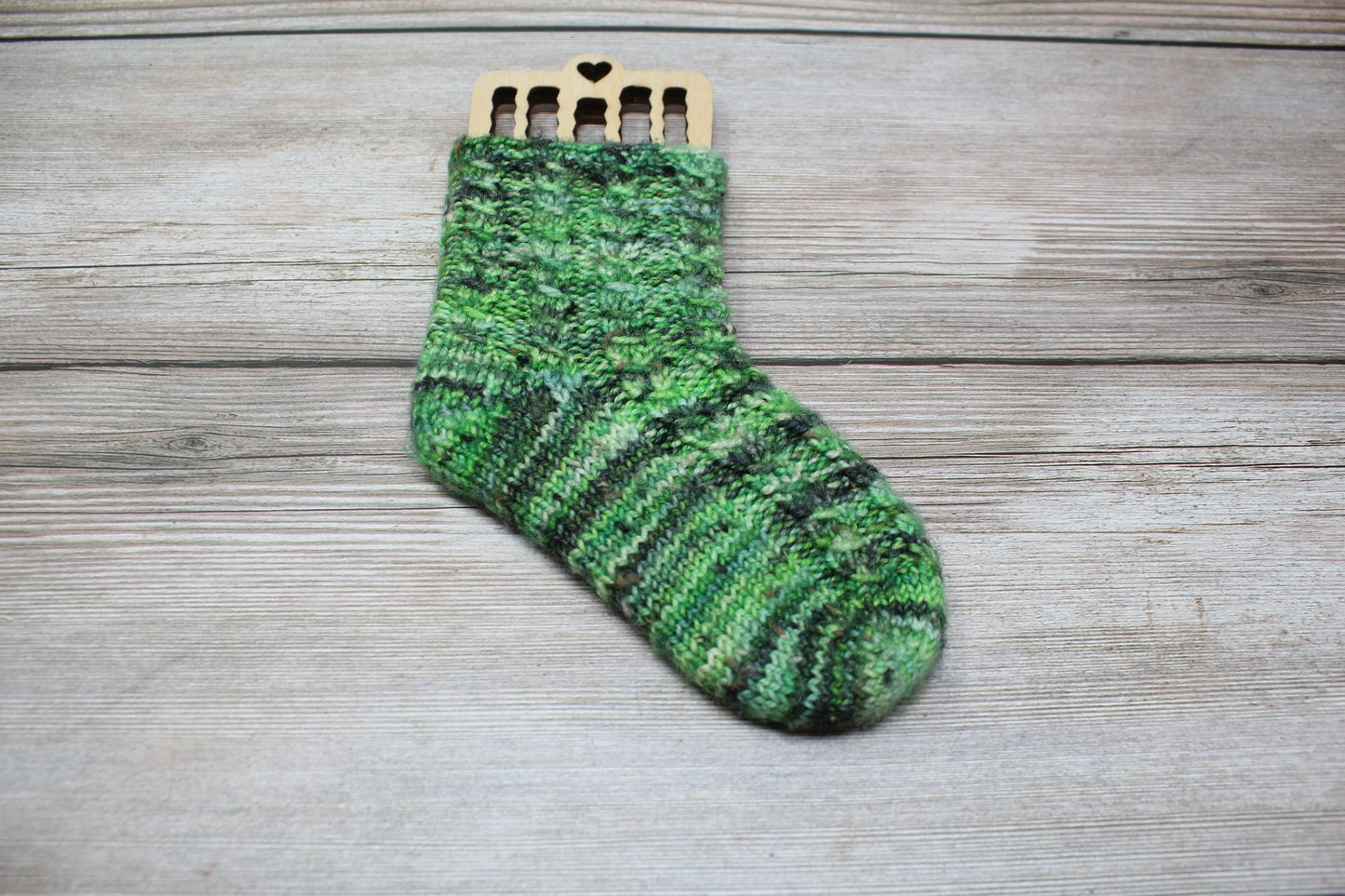Stripes Baby Sock Blockers, Baltic Birch Stripes and hearts Wood Sock blockers, pair of blockers for knitting baby socks. Baby sock form