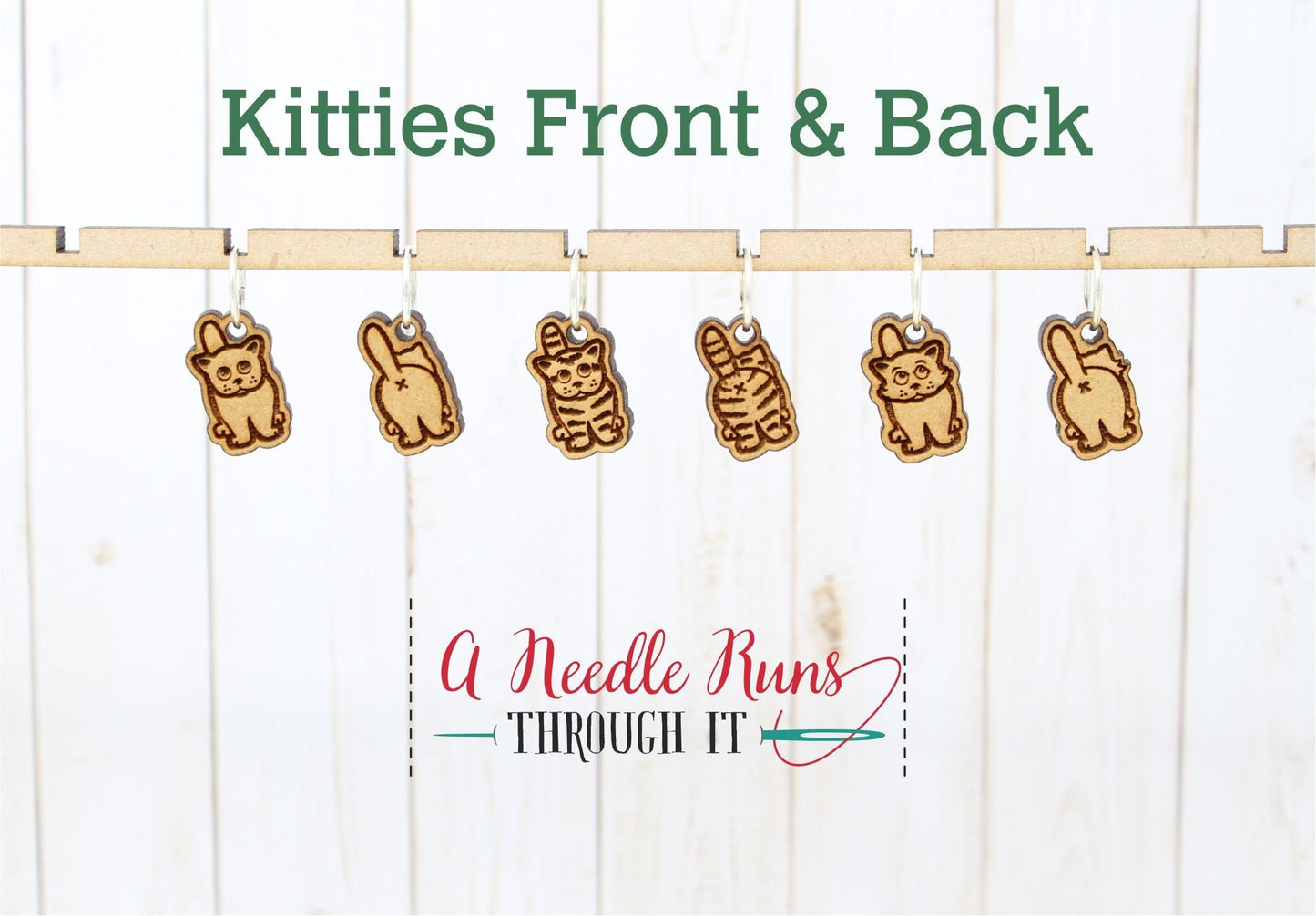 Kitties front and back Stitch markers set, sock knitter, knitter gift, snag free stitch markers. Cat crochet markers, progress keeper