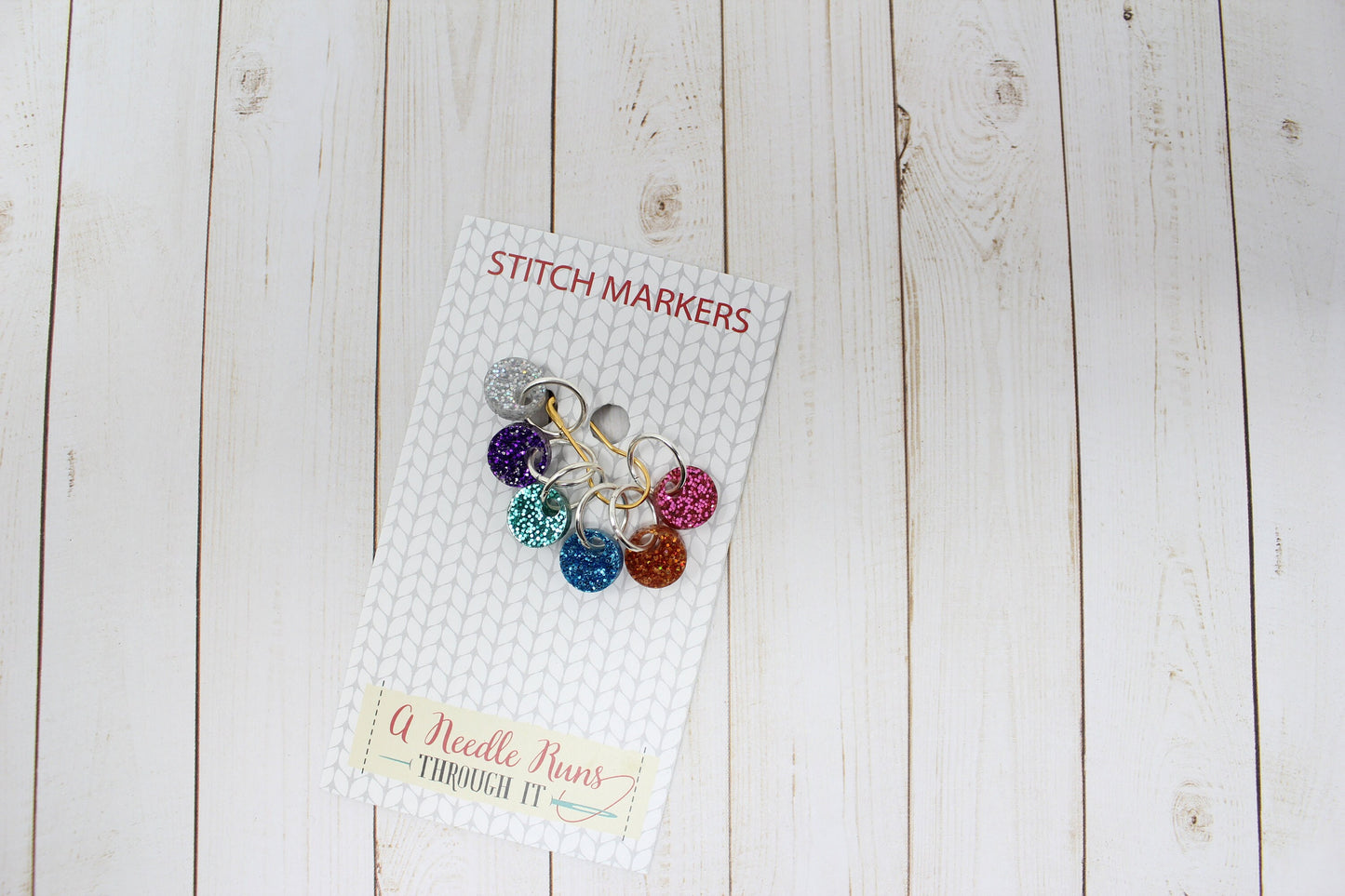 Tiny Sparkle rings stitch marker set for Knitting and crochet, Stitch markers for knitting, Progress keeper knitting markers.