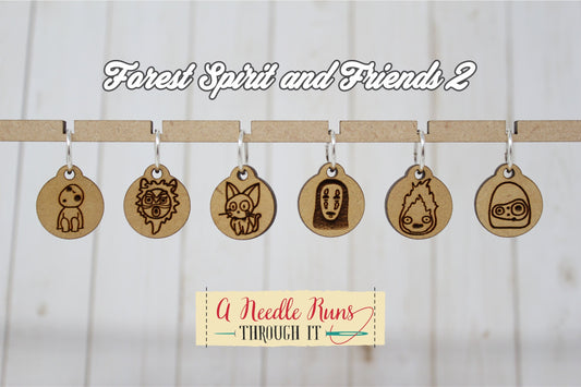 Forest friends. cute stitch markers for knitting and crochet. Progress keepers. Knitting stitch markers.