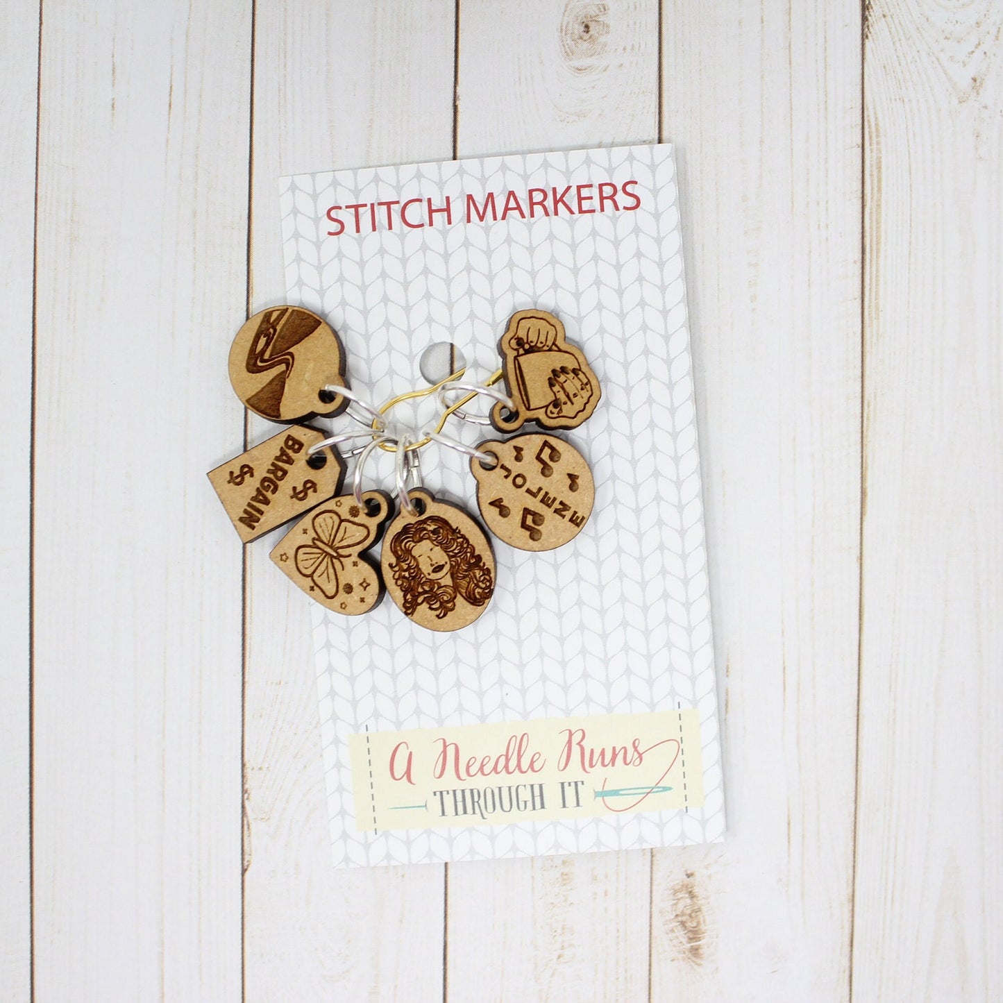 Dolly inspired Stitch markers set, knitter gift, snag free stitch markers