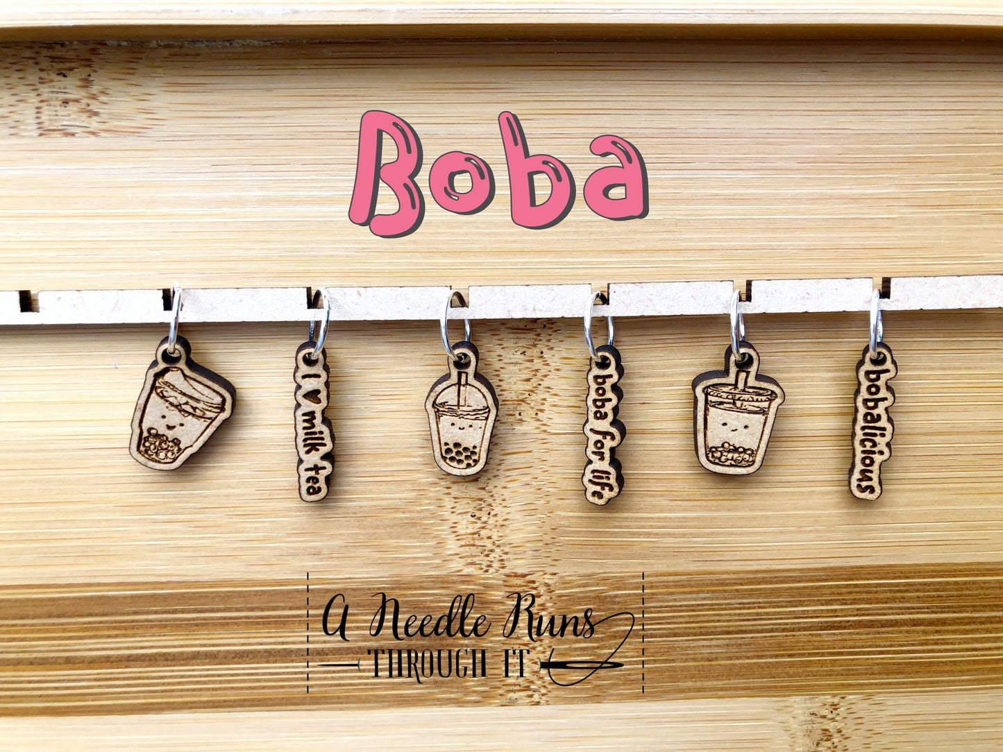 Boba milk tea Knitting stitch markers, Kawaii Boba crochet Stitch markers set, Boba tea crochet clasp marker, progress keepers.boba milk tea