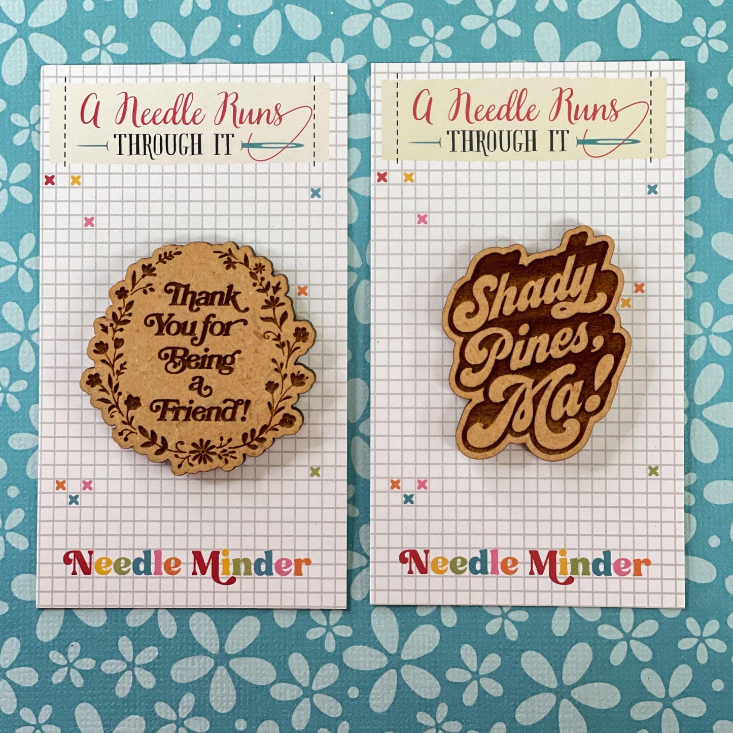 Cross Stitch Needle Minder, Golden Girls inspired needle minders, Wood Magnetic Needle Minder. Hand embroidery, Needle Keeper. cross stitch