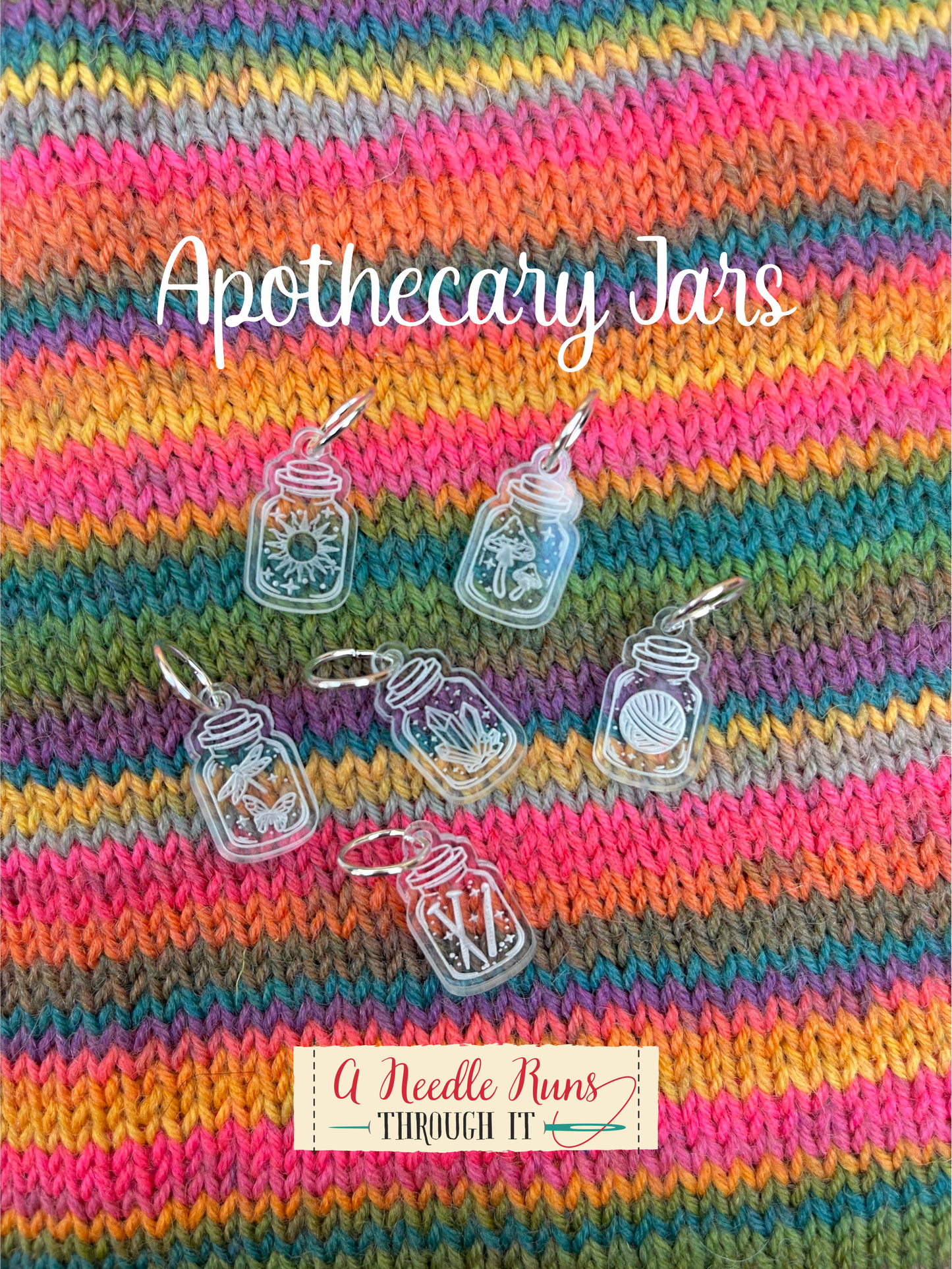 Apothecary Jars Stitch markers set