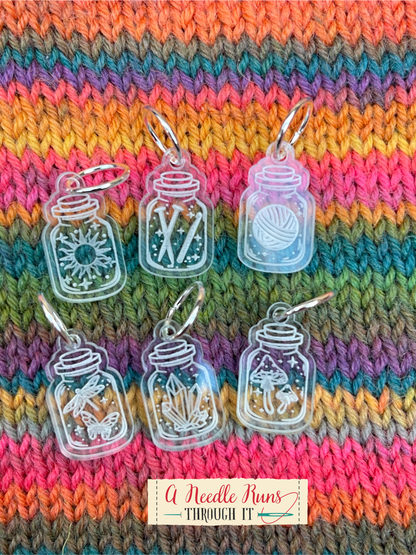 Apothecary Jars Stitch markers set