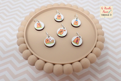 Capybaras - Full Color Stitch Markers (set of 6)