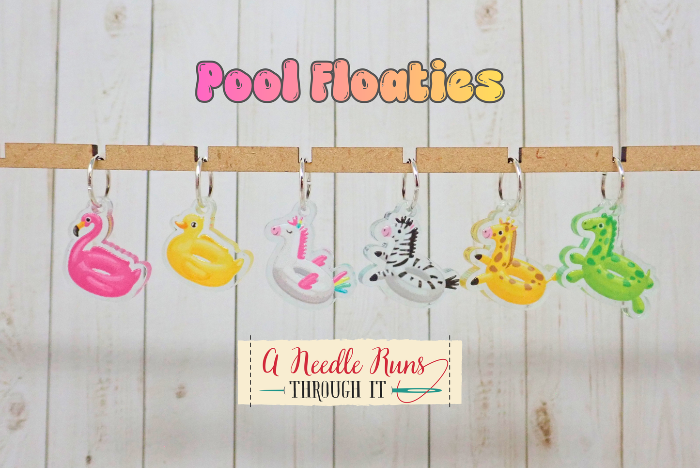 Pool Floaties - Full Color Stitch Markers (set of 6)