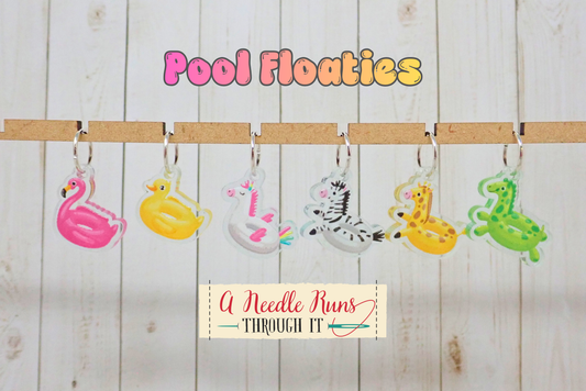 Pool Floaties - Full Color Stitch Markers (set of 6)