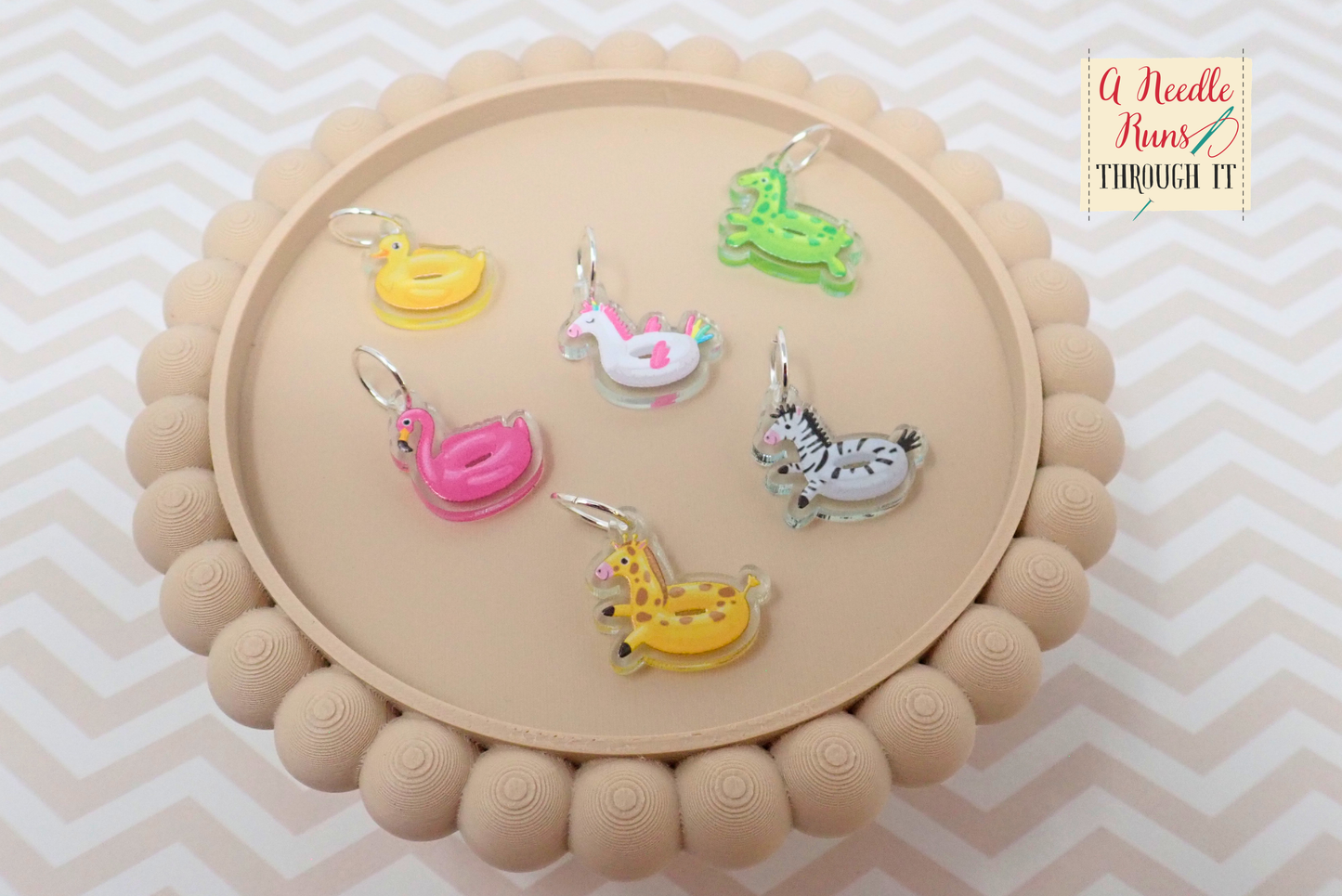 Pool Floaties - Full Color Stitch Markers (set of 6)