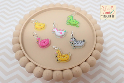 Pool Floaties - Full Color Stitch Markers (set of 6)
