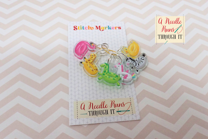 Pool Floaties - Full Color Stitch Markers (set of 6)