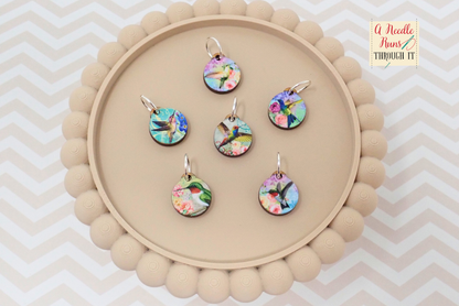 Hummingbirds - Full Color Stitch Markers (set of 6)