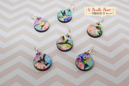 Hummingbirds - Full Color Stitch Markers (set of 6)