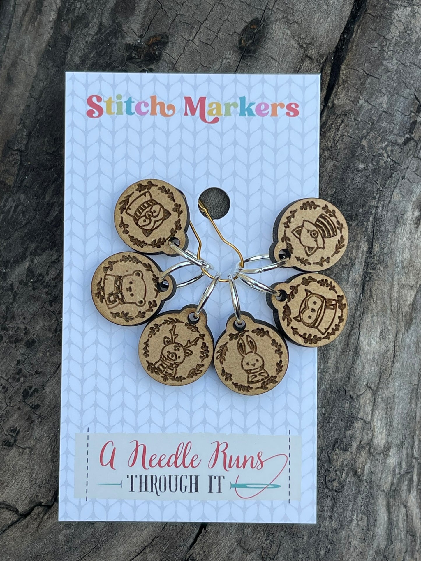 Fall Animal Friends Stitch markers set