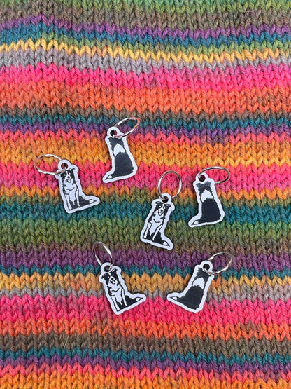 Sheep Dog, Border Collie Stitch markers set