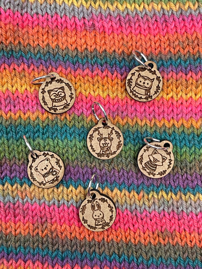 Fall Animal Friends Stitch markers set