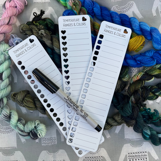 Temperature Project Reusable and Erasable Color Chart