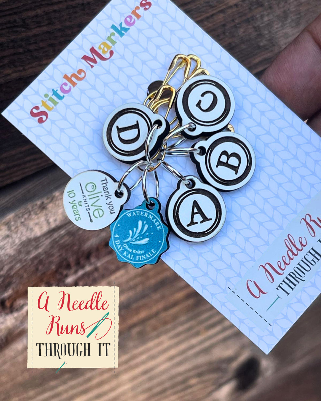 Olive Knits 2026 4 Day KAL Finale! Watermark Pattern Stitch Marker Set Exclusive