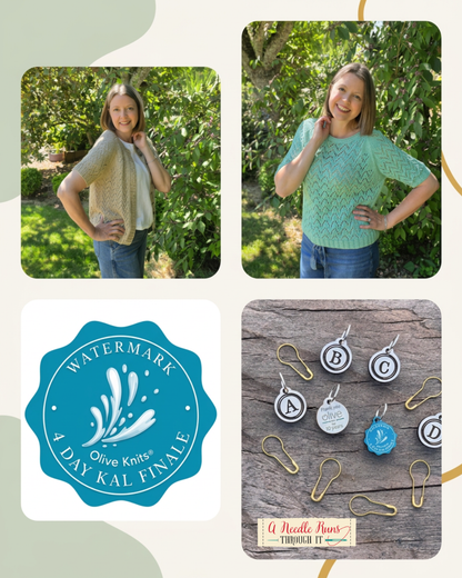 Olive Knits 2026 4 Day KAL Finale! Watermark Pattern Stitch Marker Set Exclusive