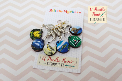Oregon - Full Color Stitch Markers (set of 6)