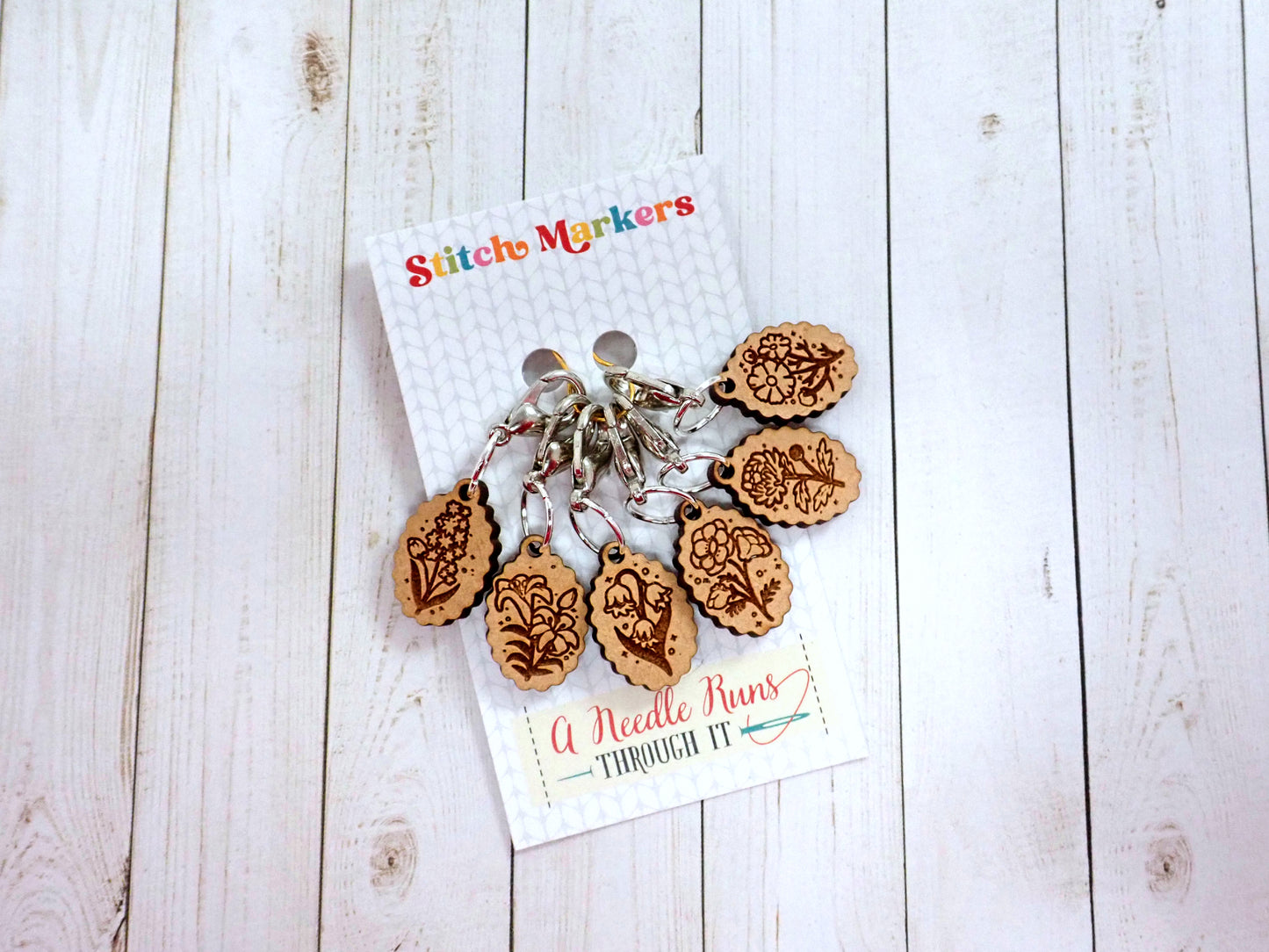 Flowers - Stitch Markers (set of 6)