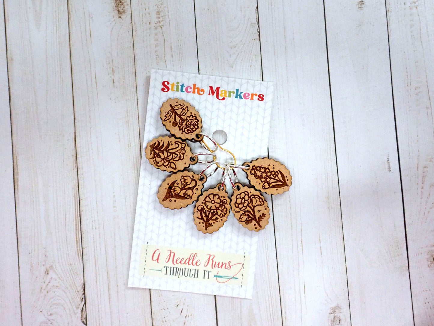 Flowers - Stitch Markers (set of 6)