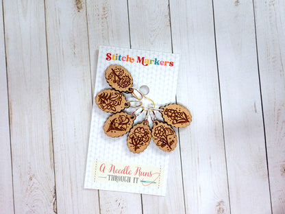 Flowers - Stitch Markers (set of 6)