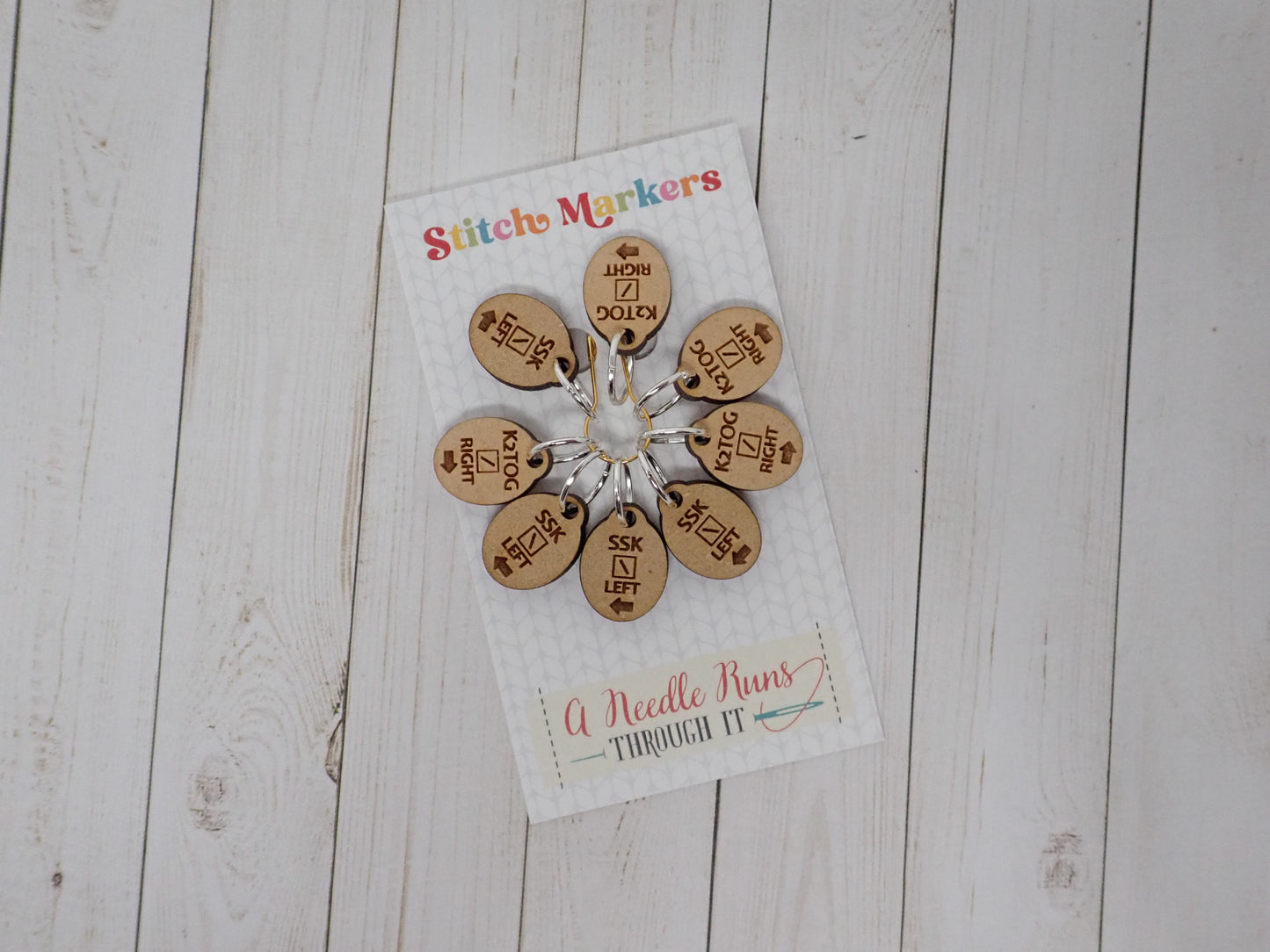 Sweater Decrease stitch markers ssk, k2tog