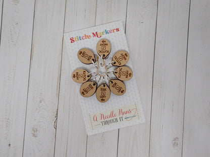 Sweater Decrease stitch markers ssk, k2tog