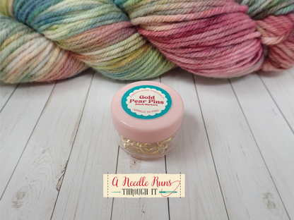 Gold Metal Bulb Stitch Markers – Set of 50