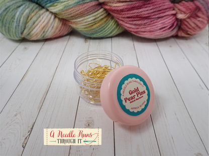 Gold Metal Bulb Stitch Markers – Set of 50