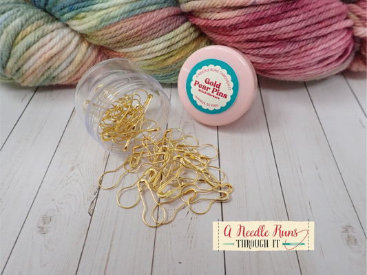 Gold Metal Bulb Stitch Markers – Set of 50