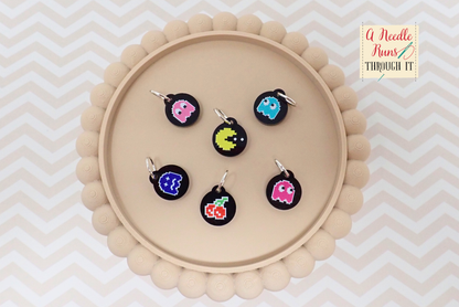 Retro Arcade - Full Color Stitch Markers (set of 6)