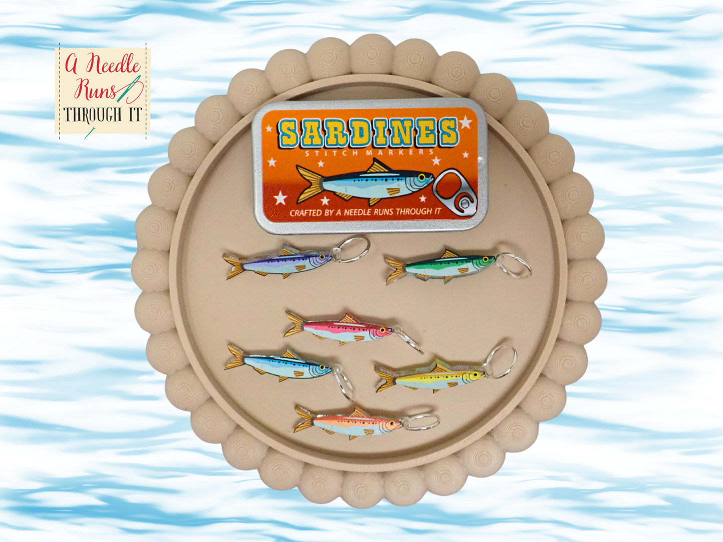 Sardines in a Tin Stitch Marker Set
