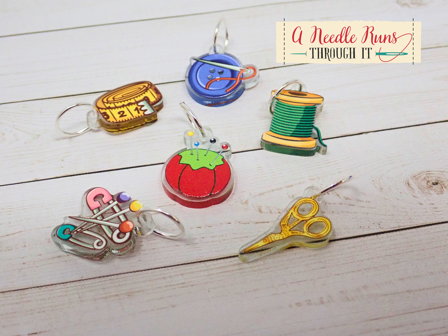 Cookie Tin Sewing Stitch Marker Set