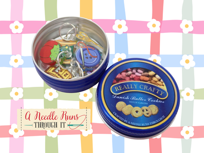 Cookie Tin Sewing Stitch Marker Set