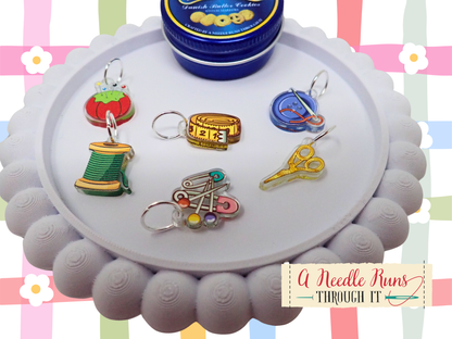 Cookie Tin Sewing Stitch Marker Set