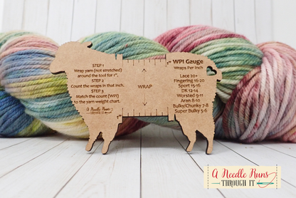 Sheep Wraps per inch wood guide. WPI guide tool with instructions