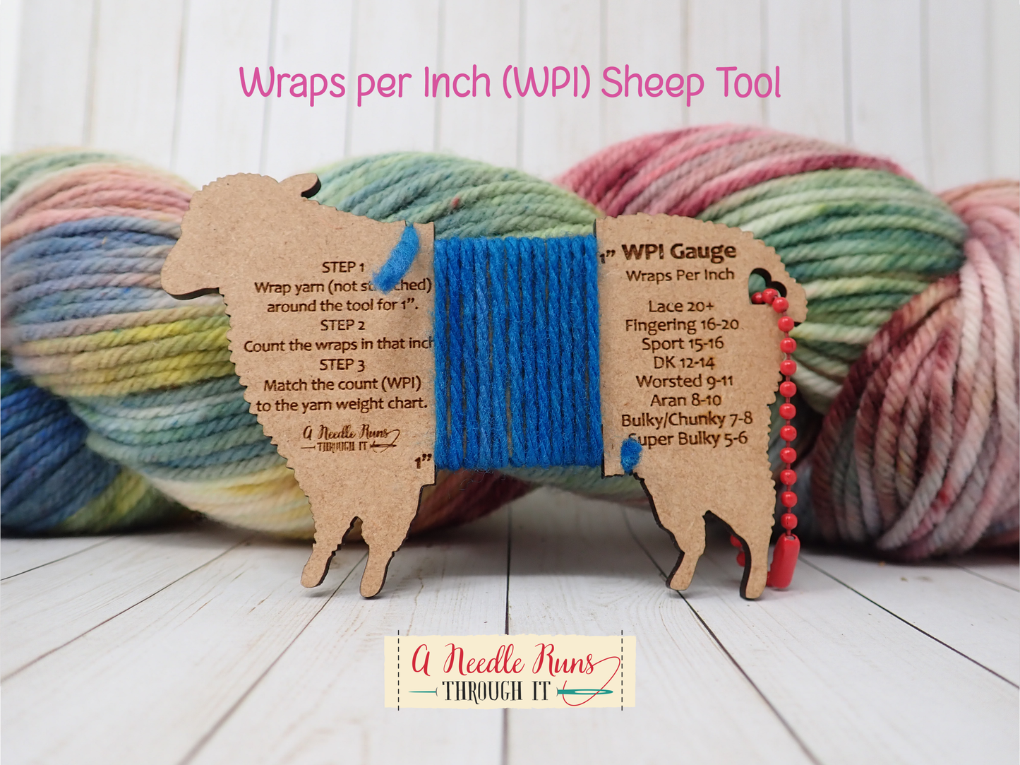 Sheep Wraps per inch wood guide. WPI guide tool with instructions