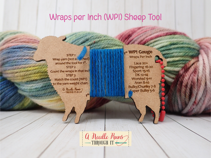 Sheep Wraps per inch wood guide. WPI guide tool with instructions