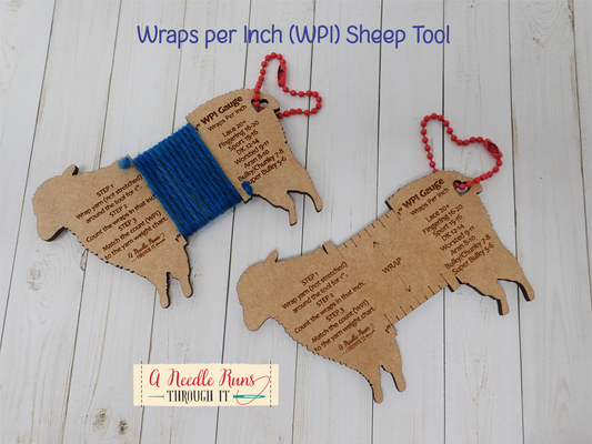 Sheep Wraps per inch wood guide. WPI guide tool with instructions