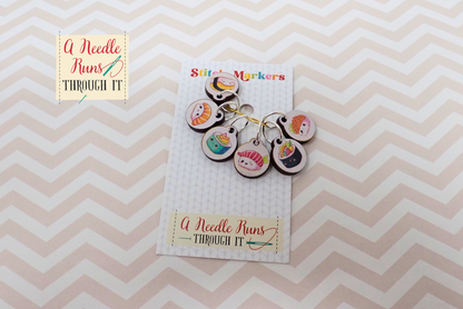 Sushi - Full Color Stitch Markers (set of 6)