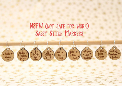 NSFW (not safe for work) Sassy Stitch Markers for Knitting